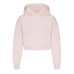 NWT SKIMS Shrunken Pullover Hoodie size L in Barely Pink